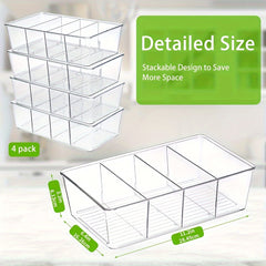 Desktop Tea Bag Drawer Storage Box Cosmetics Divided Storage Container