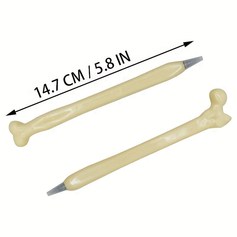 10pcs Bone Shape Ballpoint Pens for Halloween Party