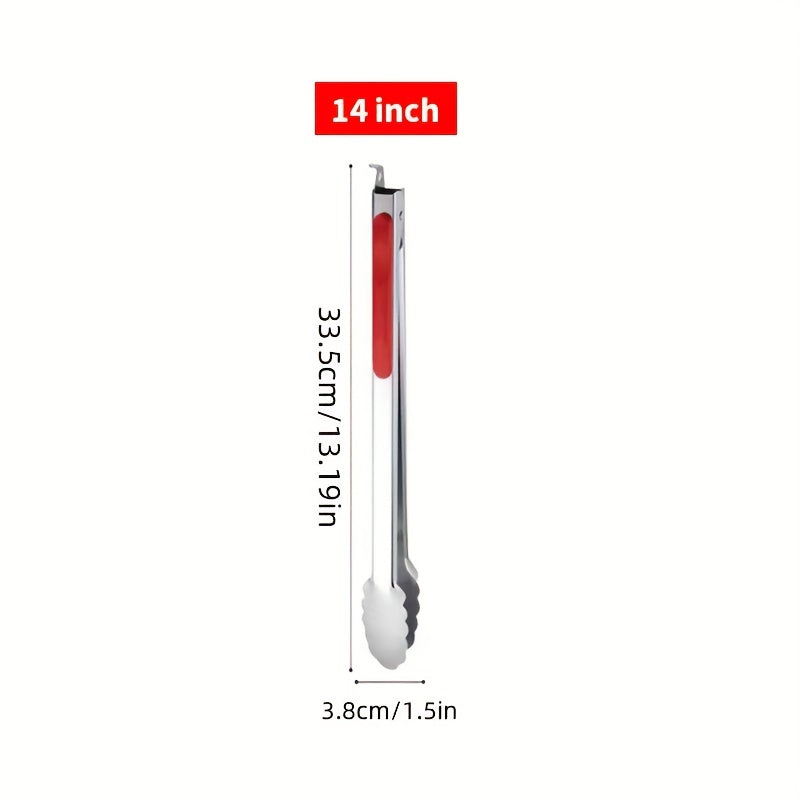 2PCS Stainless Steel BBQ Tongs - Anti-Scald