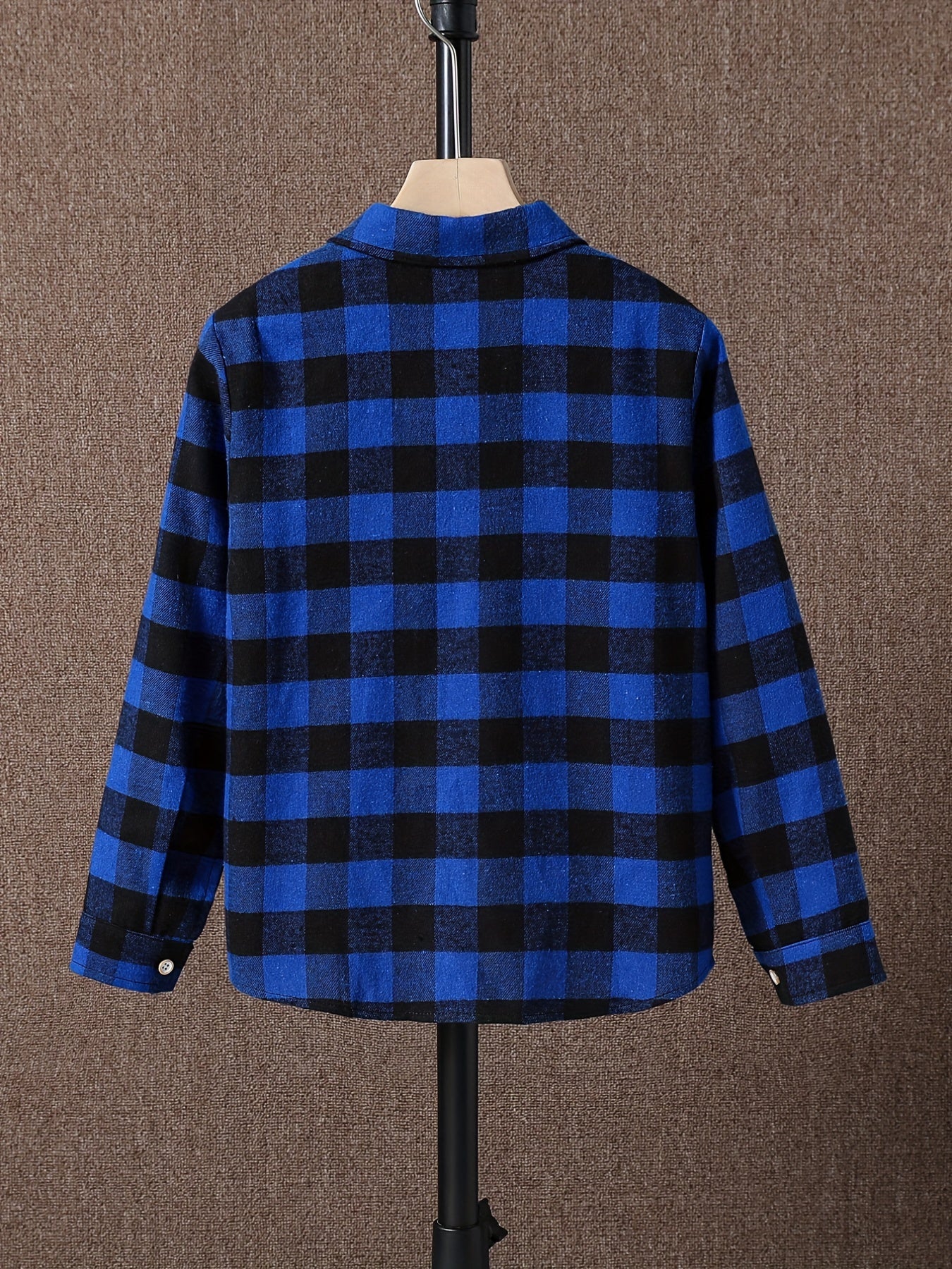 Boys Plaid Shirts Long Sleeve Button Down Tops Outwear Spring Fall