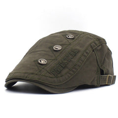 Men's Embroidered Peaked Cap Casual Sun Protection Beret