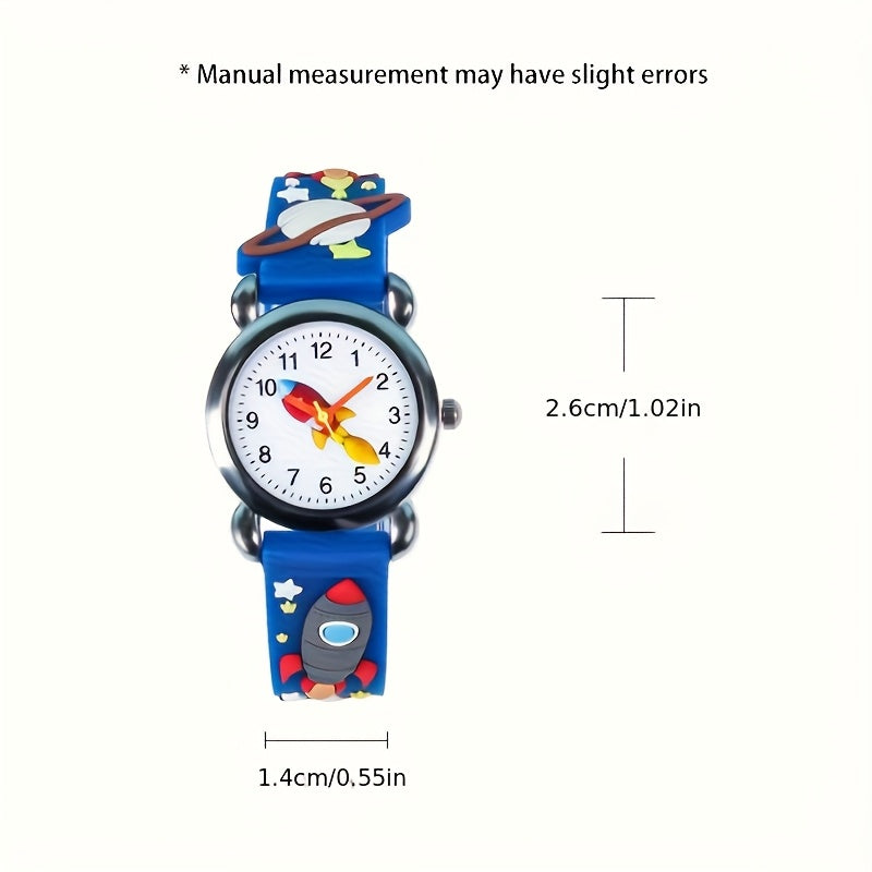 Rocket 3D Print Quartz Watch for Boys Gift