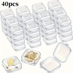 Clear Plastic Storage Box for Jewelry Earrings Necklaces