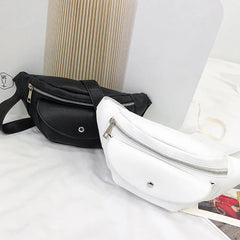Women Banana Bags Letter Waist Bag Chest Handbag Heuptas J16
