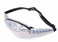 Hologram Fanny Pack for Women Waist Bag Belt Bag Men Pouch PU Purse Waist Bag