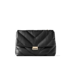 Leather Crossbody Bag with Chain Strap and Large Tote Design