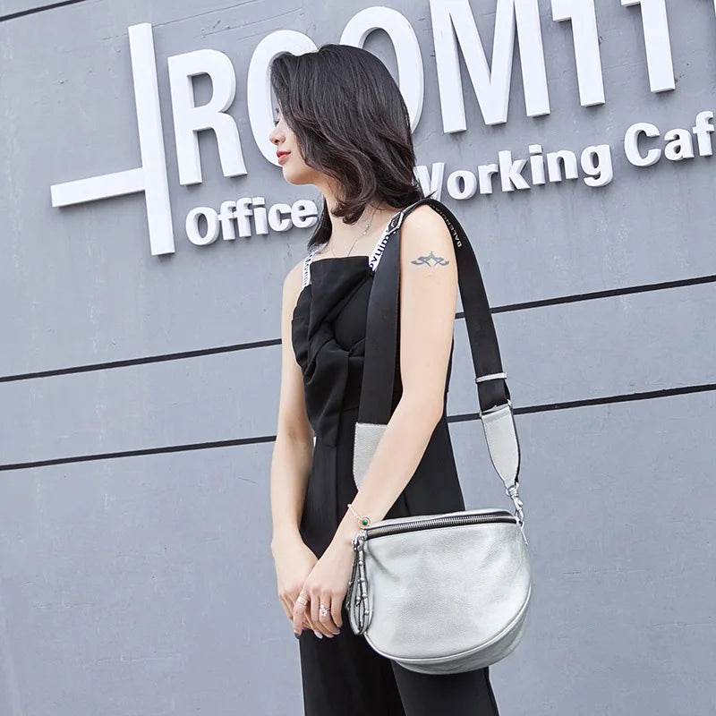 Women's Soft Leather Messenger Bag Crossbody Sling Pouch KL703