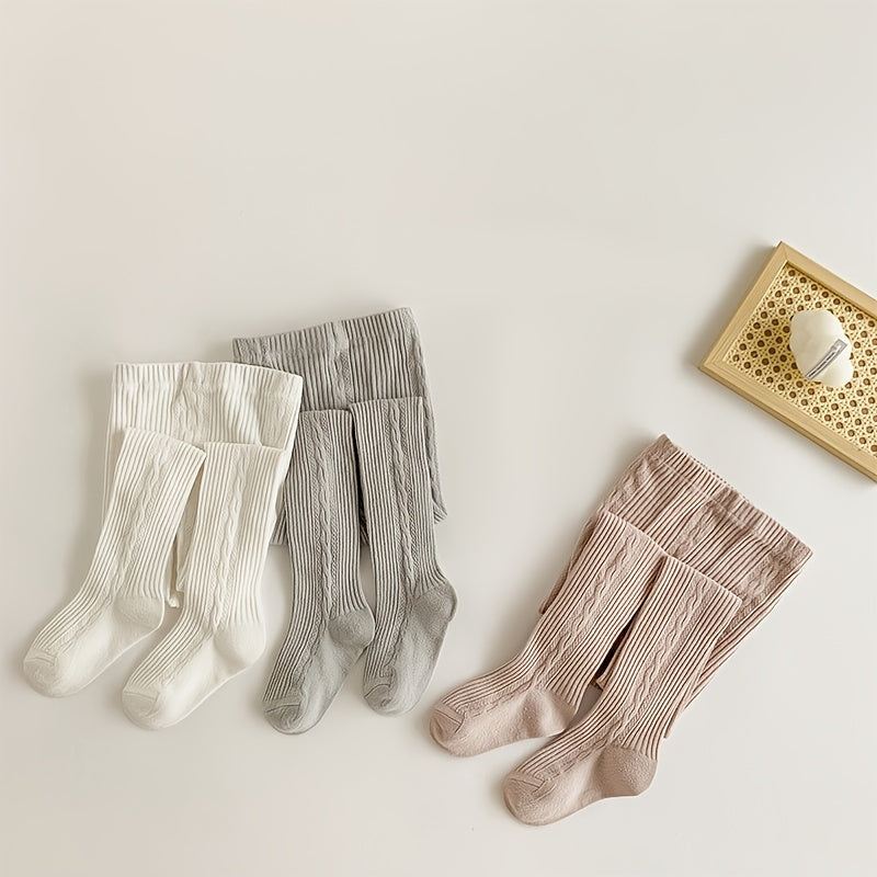 Girls Knit Leggings Baby Children Tights Pants Stockings