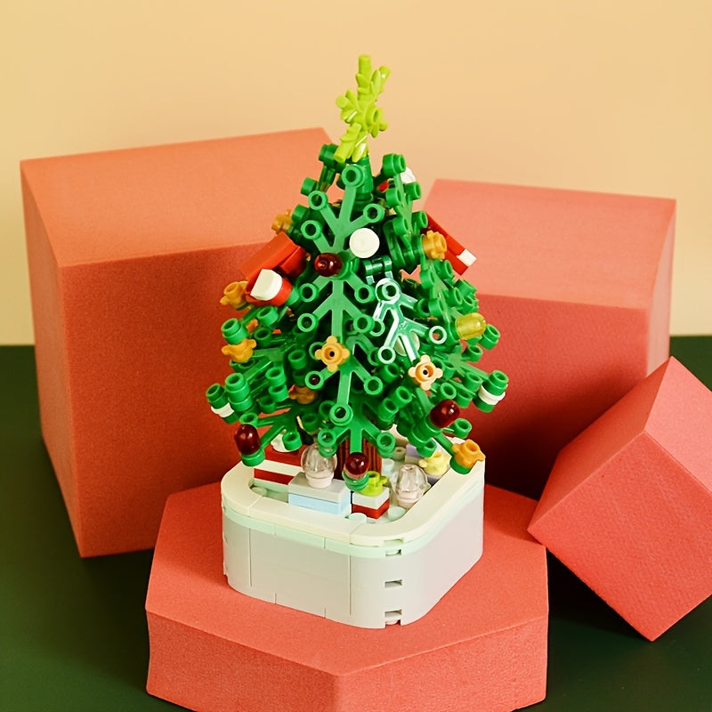 211pcs Christmas Tree Potted Building Blocks Educational Toys