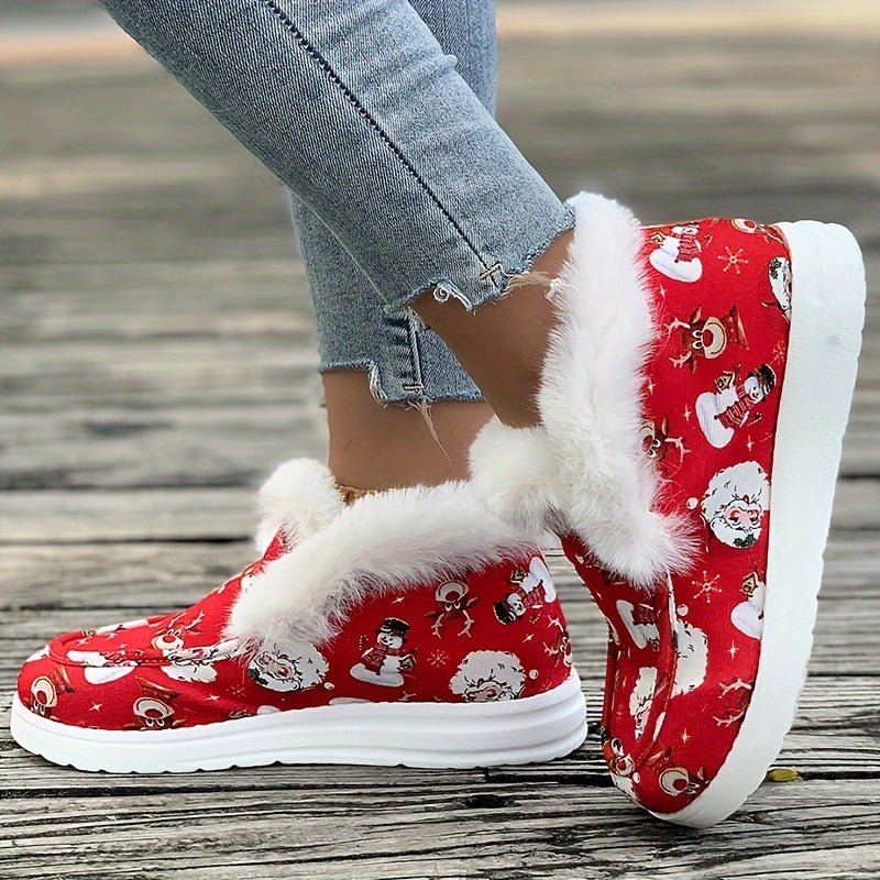 Women's Christmas Snow Boots Plush Comfort & Warmth