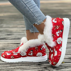 Women's Christmas Snow Boots Plush Comfort & Warmth