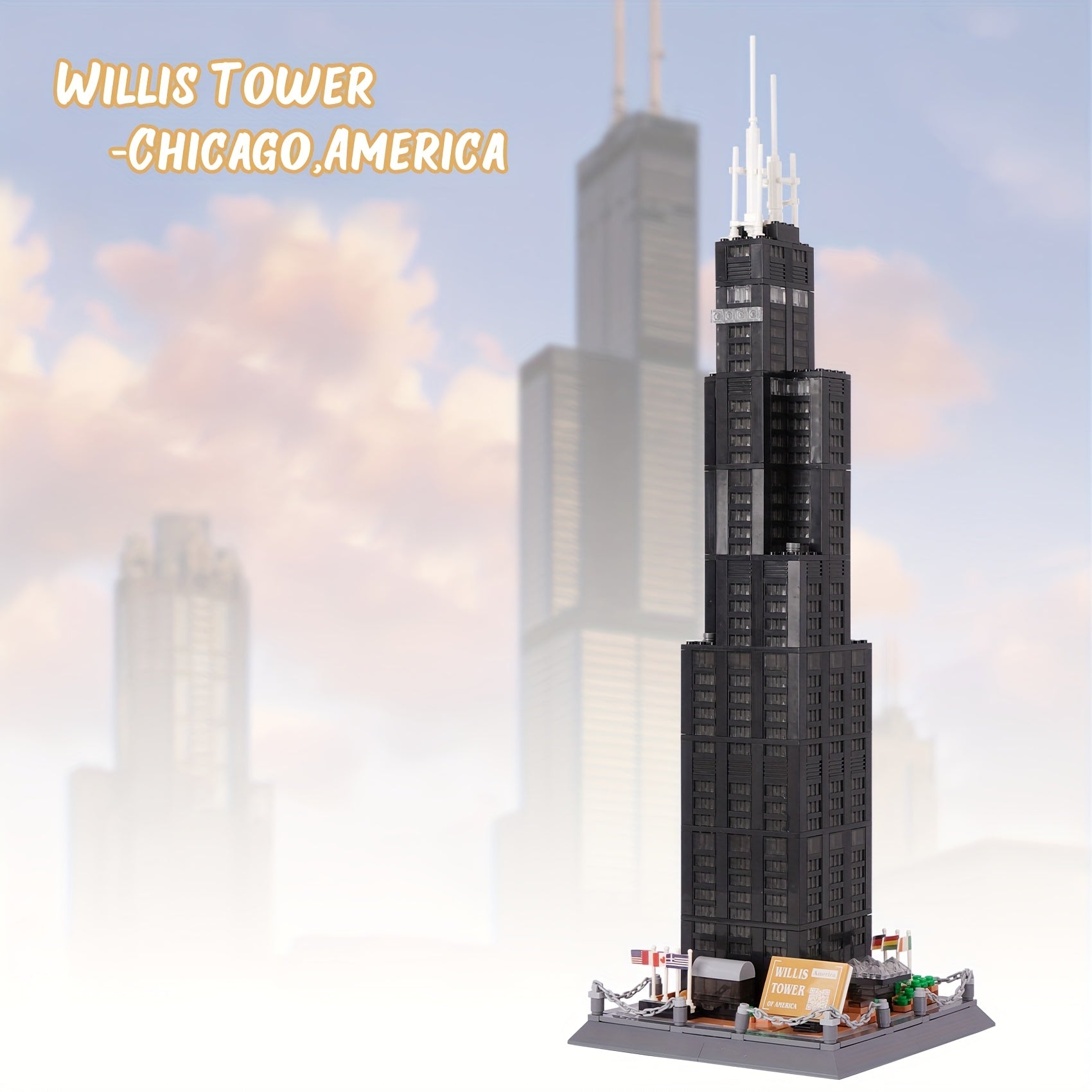 Chicago Landmark Willis Tower Building Block Sets
