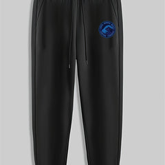 Mountain Print Men's Pants Drawstring Sweatpants Loose Casual Trousers