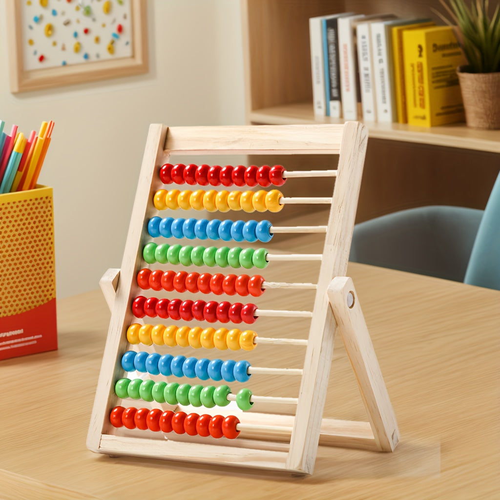 Wooden Addition Subtraction Calculator Kids Arithmetic Enlightenment 