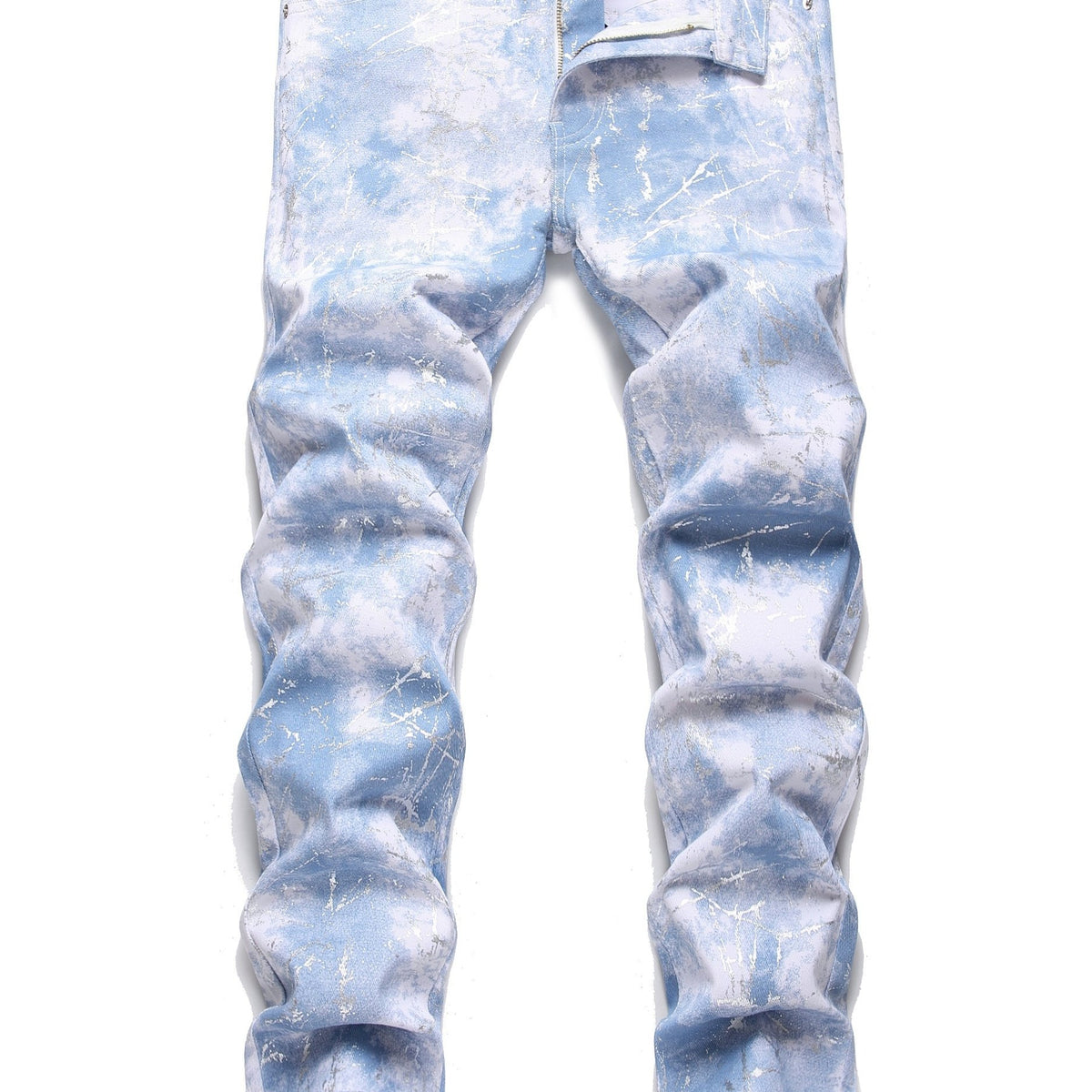 Men's Stretch Graffiti Print Jeans