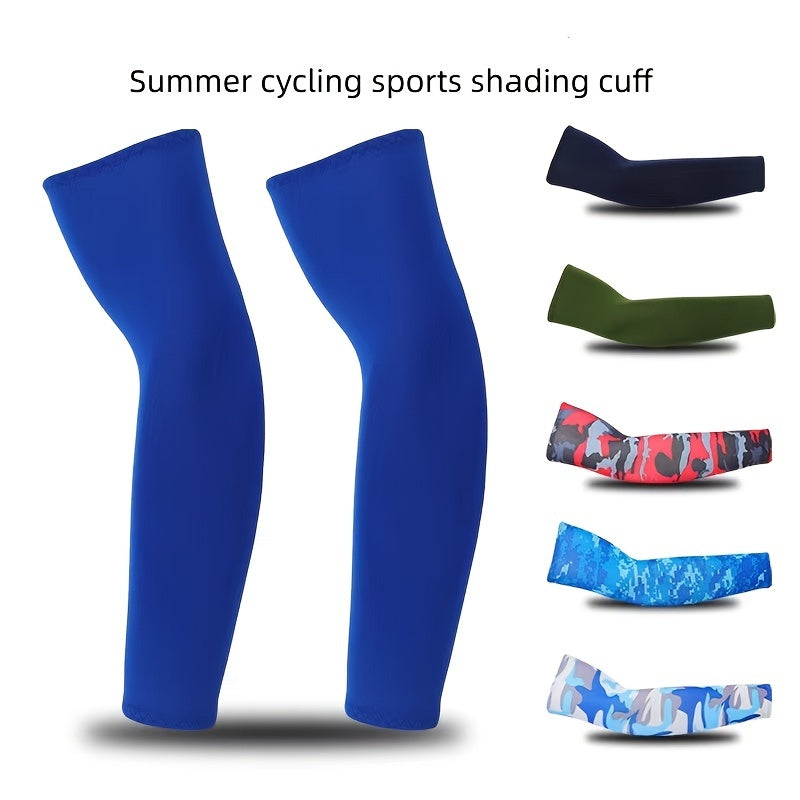 UV Protection Arm Sleeves for Outdoor Sports Cooling Ice Silk Material