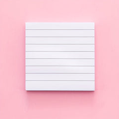 80 Student Grid Cartoon Sticky Notes, Self-adhesive, Horizontal Line Notepad