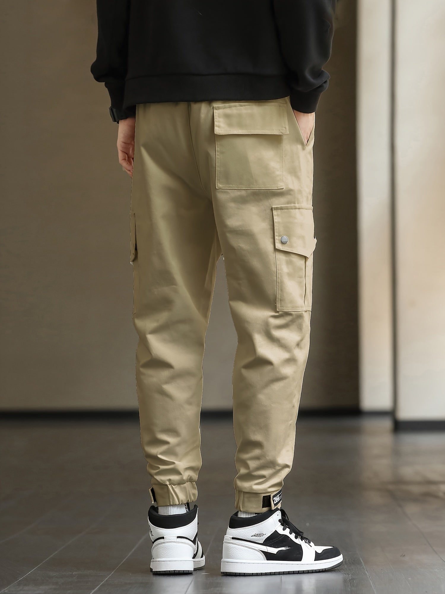 Men's Drawstring Cargo Pants Big Pockets