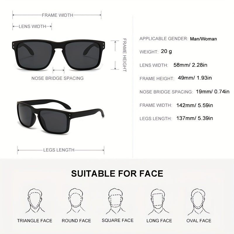TR90 Men's Polarized Sports Sunglasses for Cycling Running Driving