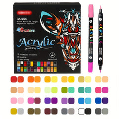 72 Dual Tip Acrylic Markers Vibrant Art Supplies for Students