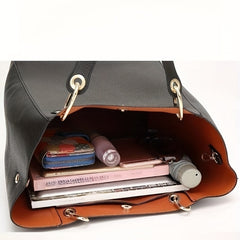 Minimalist Large Capacity Tote Bag Solid Shoulder Bag Women's Casual Handbag