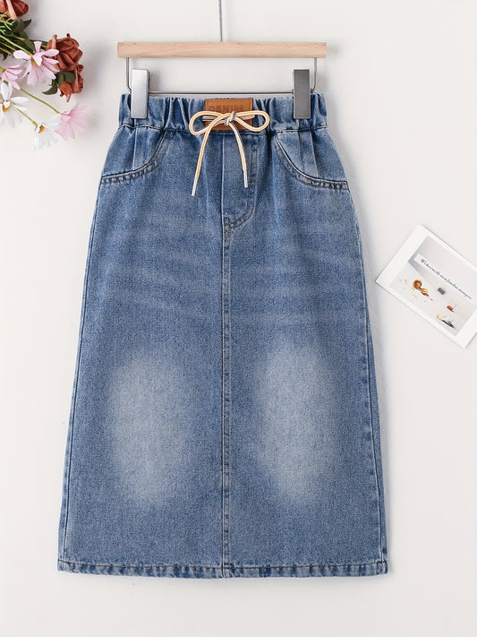 Toddler Girl's Denim Skirt With Pockets