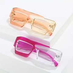 Y2K Jelly Block Sunglasses Irregular Glasses Club UV400