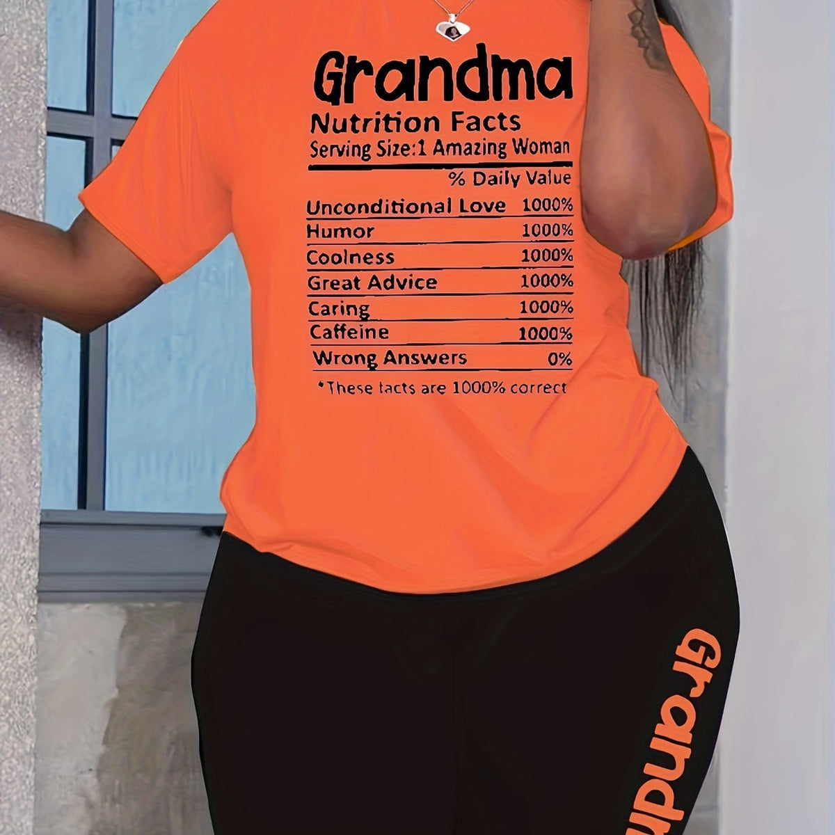  Art Letter Print Crop Top & Shorts Set