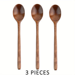5pc Wooden Spoons for Eating Mixing Stirring