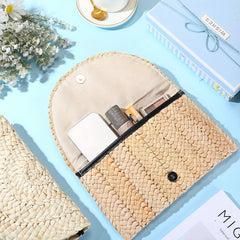 Summer Straw Tote Bag Lightweight Envelope Beach Travel Bag