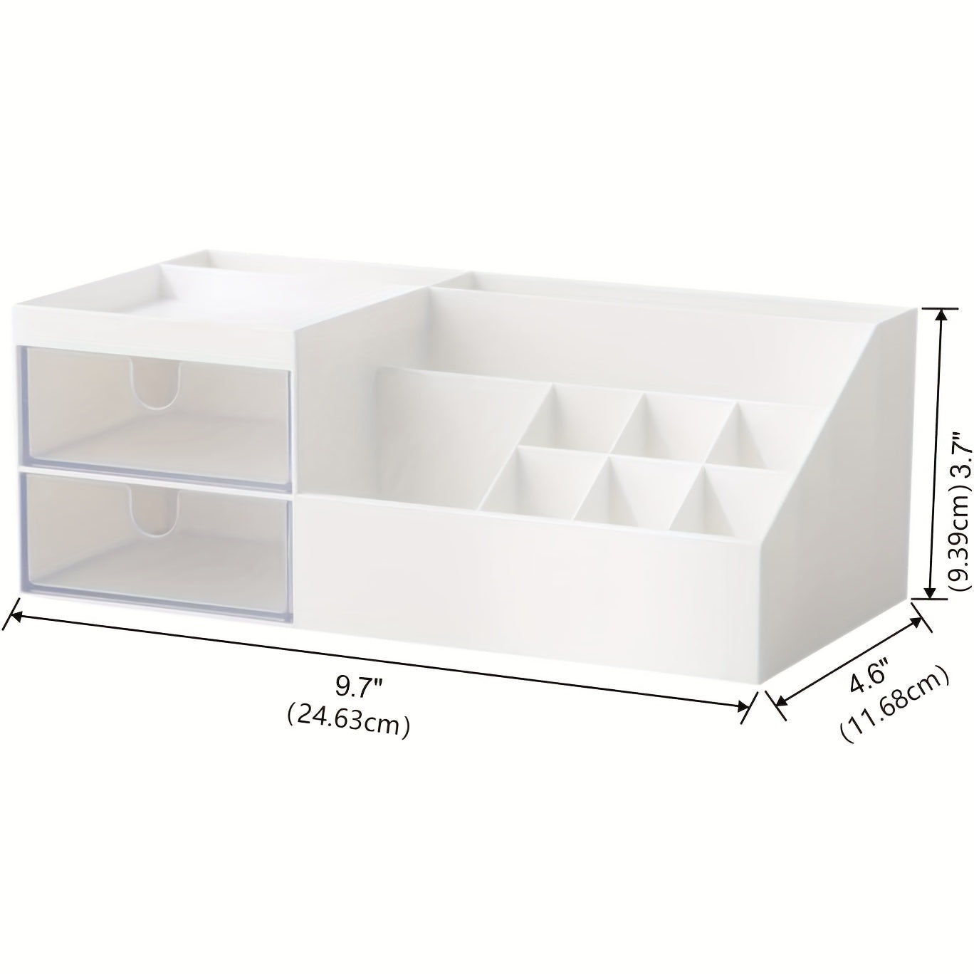 Makeup Storage Desk Organizer for Cosmetics, Jewelry, and Office Supplies