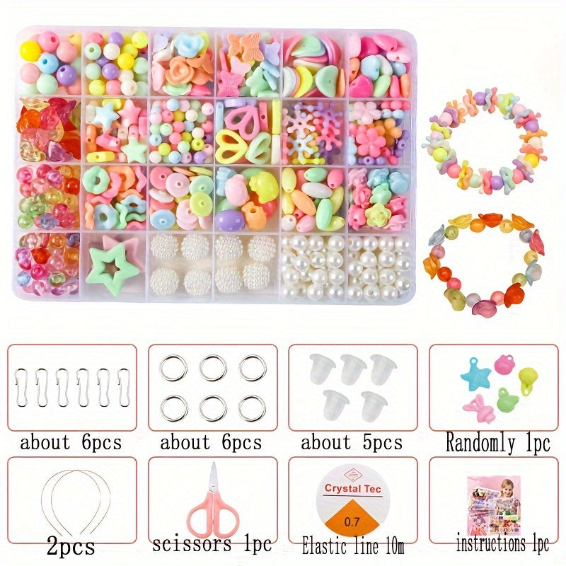 24pcs Unicorn DIY Bead Bracelets Making Kit for Kids