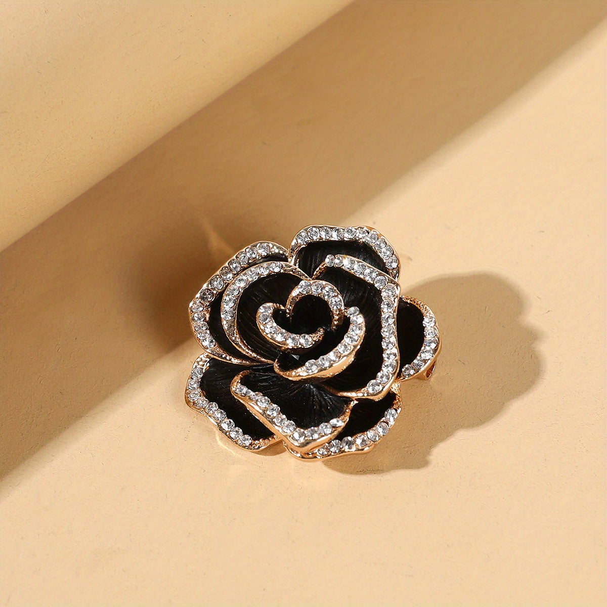 Rose Flower Chain Word Brooch Vintage Wedding Party Brooch Men