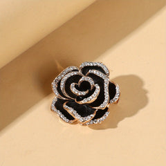 Rose Flower Chain Word Brooch Vintage Wedding Party Brooch Men