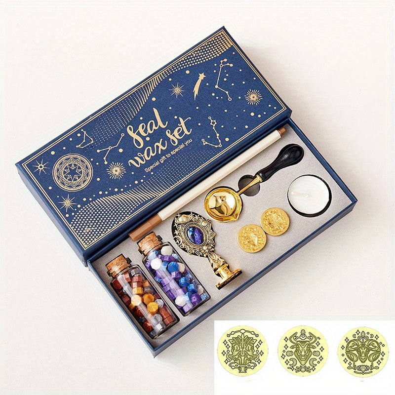 12 Constellation Fire Paint Seal Creative Starry Sky Wax Set