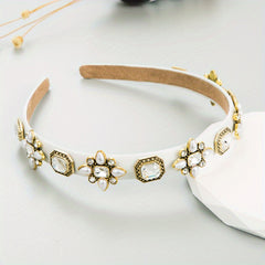 Retro Crystal Head Band Wide Brim Head Hoop Head Jewelry Hair Accessories