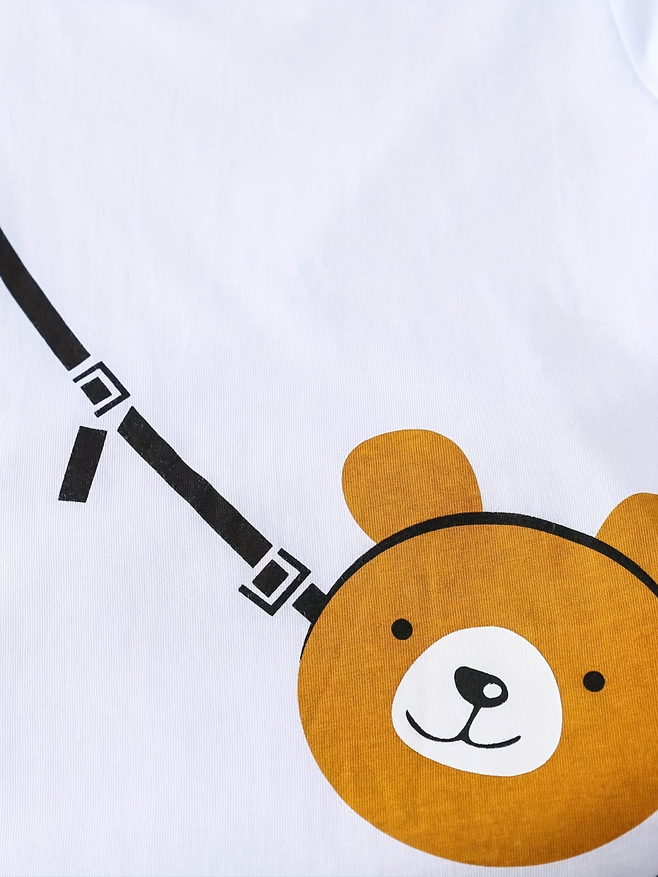 Boys Bear Casual Outfit Round Neck T shirt & Shorts Summer Clothes Sets