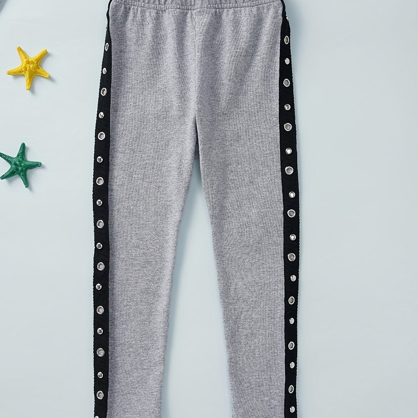 Girls' Stylish Side Taping Elastic Waist Sports Casual Sweatpants