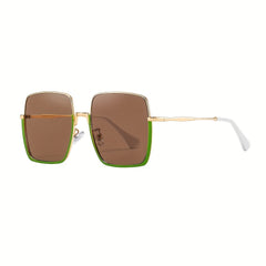 Y2K Square Frame Sunglasses Gradient Lens Block Glasses UV400