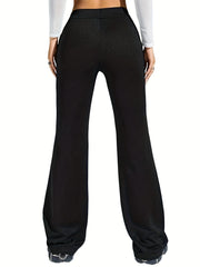  Star Print Skinny Flared Pants