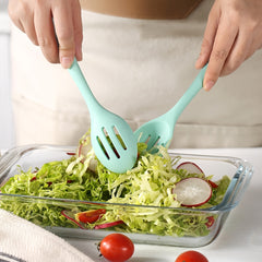 1pc Small Slotted Serving Spoon Silicone Olive Spoon Colander