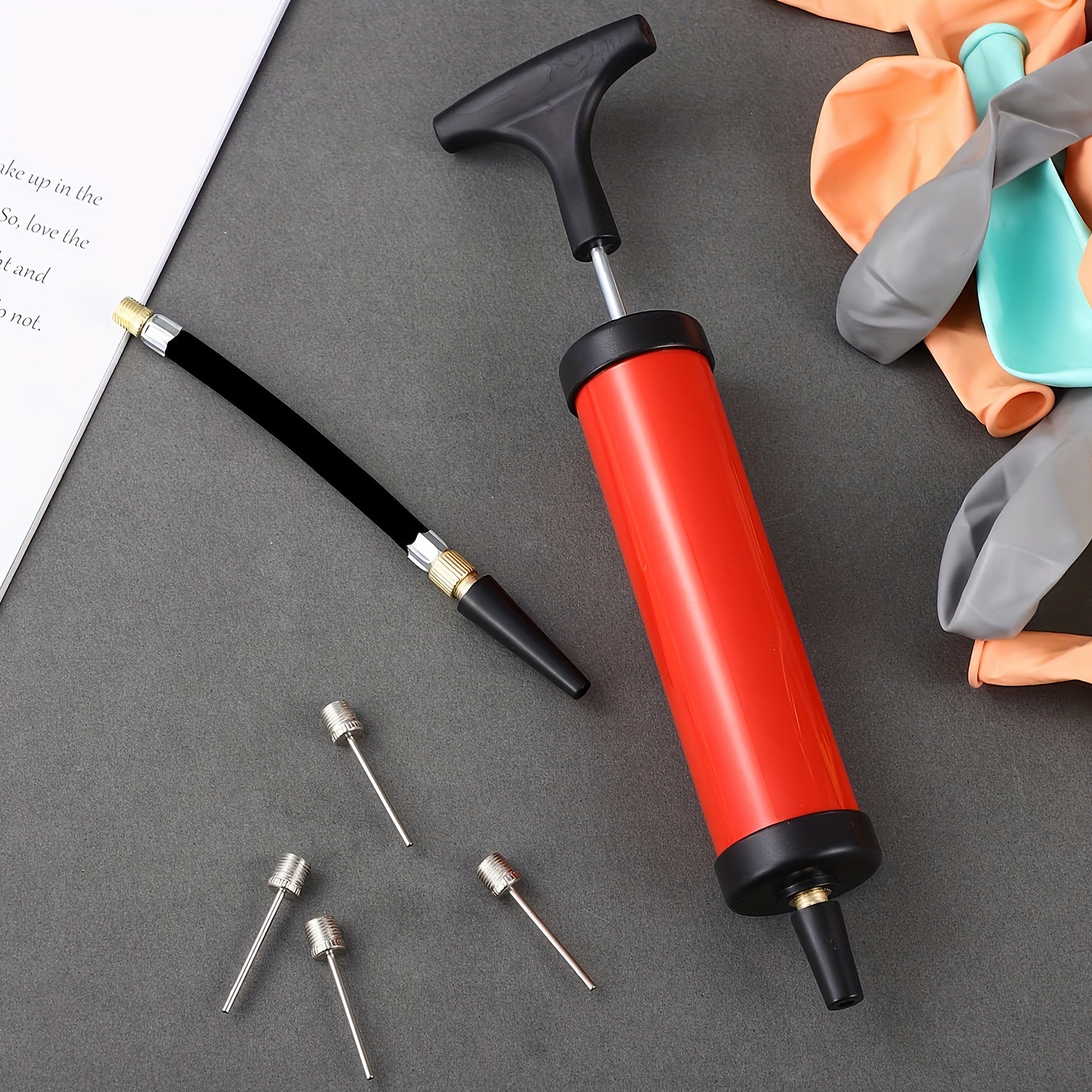 Portable Ball Pump Kit Inflates Balls Efficiently for Sports & Exercise
