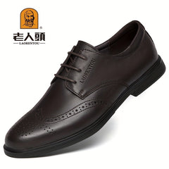 LAORENTOU Men's Brogue Lace Up Dress Shoes