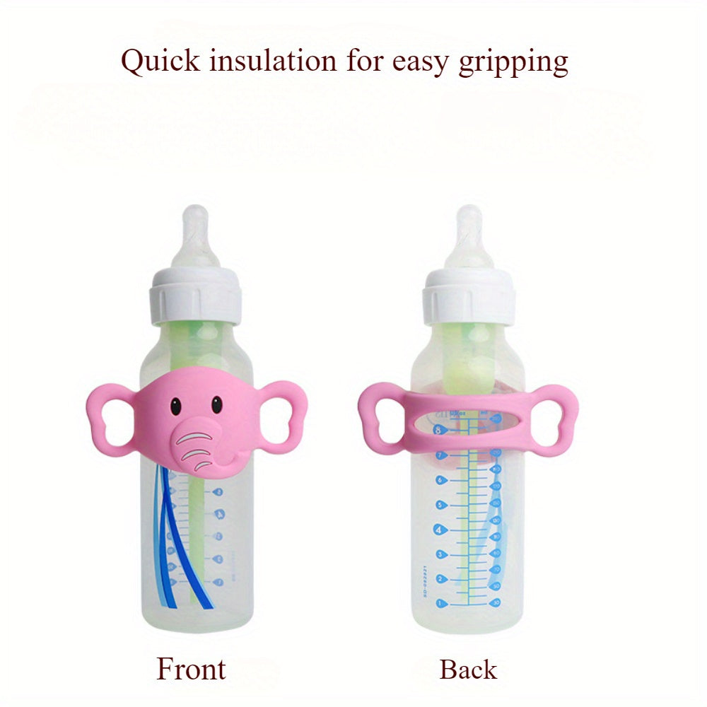 Silicone Bottle Handle Cover Cartoon Easy Grip for Feeding Bottles