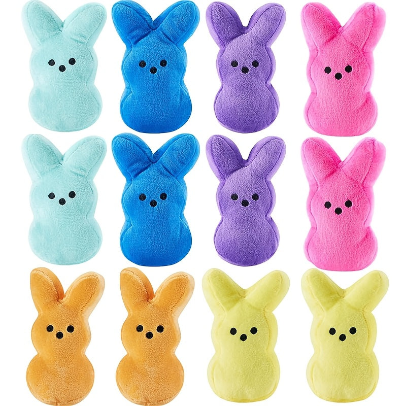 12pcs Cute Rabbit Plush Toys 6 Inch Soft Easter Bunny Stuffed Animals
