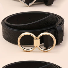 Stylish Buckle Belt Solid Jeans Pants Belt Vintage Dress Girdle For Women