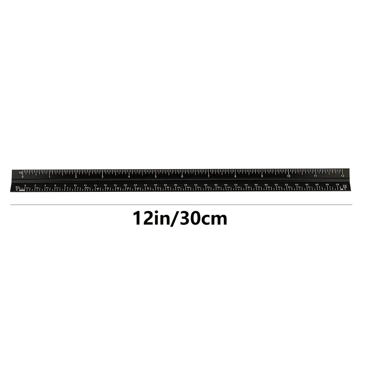 12'' Laser Etched Aluminum Architect Triangular Ruler