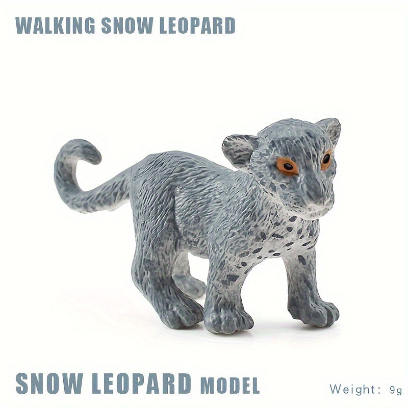 Snow Leopard Toy Model Desktop Decoration