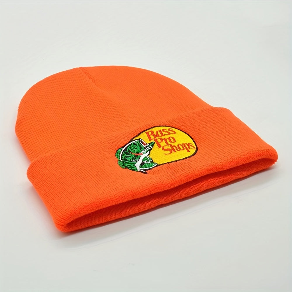 Kids Fish Pattern Knit Beanie Hat for Winter Ski Outdoor Travel