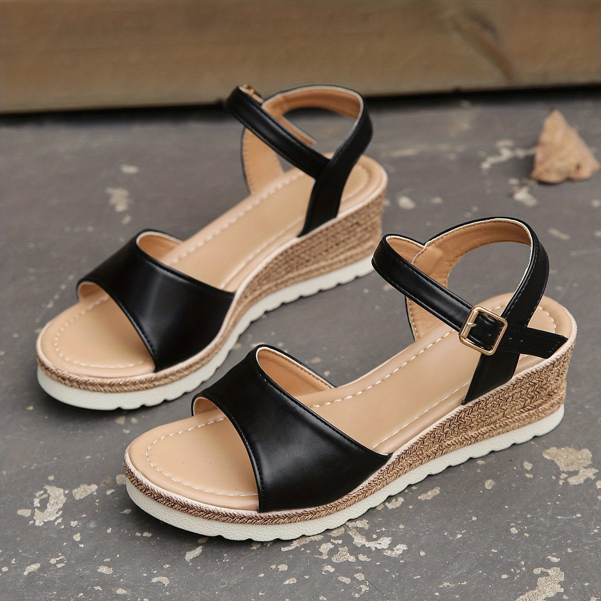 Women's Wedge Sandals Ankle Buckle Strap Platform Sandals